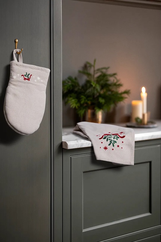 Kuchnia i bar Juna ściereczka kuchenna świąteczna Christmas Fable Tea 50 x 70 cm 637311 beżowy