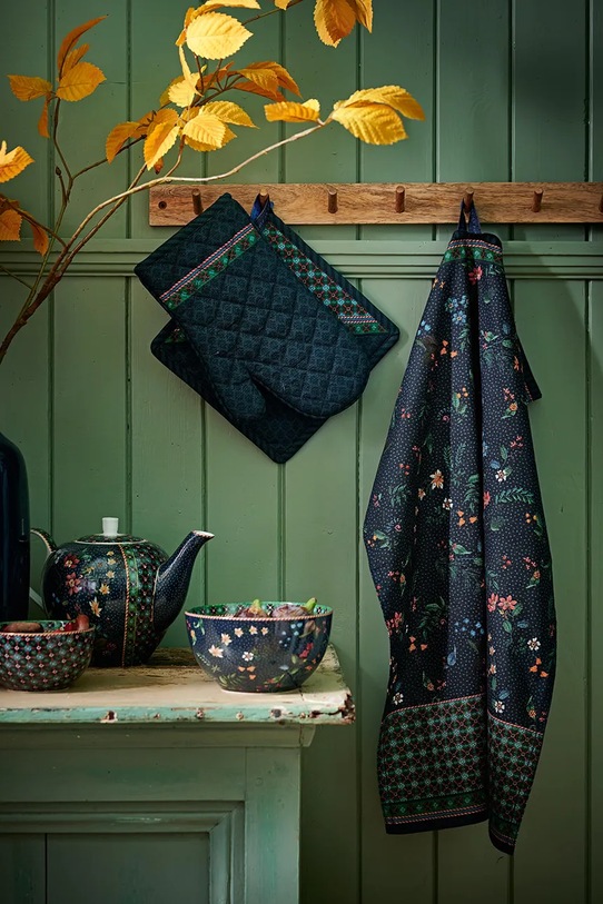 Кухня та бар Бавовняний кухонний фартух Pip Studio Berry Blues 85 x 88 cm 51030032 барвистий