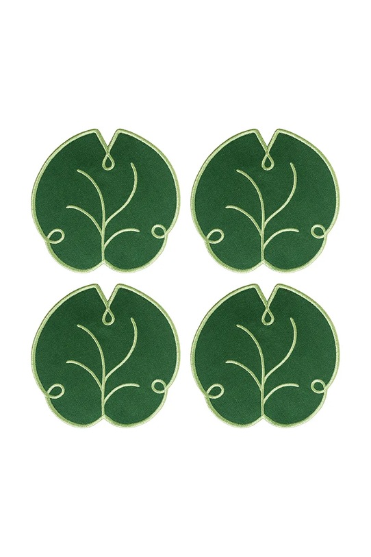 Octaevo zestaw podkładek pod szklanki Lily 14 x 14 cm 4-pack zielony OCCOLL.25