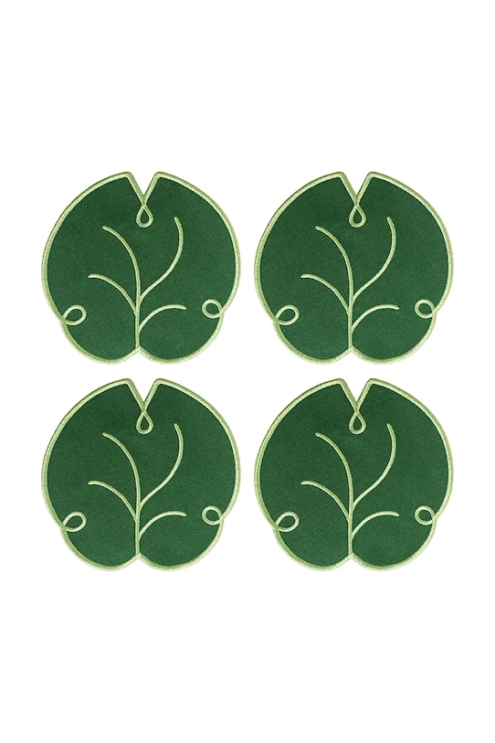 Octaevo zestaw podkładek pod szklanki Lily 14 x 14 cm 4-pack zielony OCCOLL.25