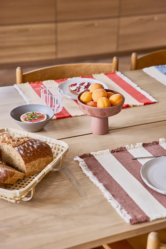 OYOY podkładka pod talerz bawełniana Toppu 48 x 36 cm 2-pack L401964 czerwony AA00