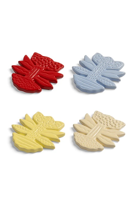 K Amsterdam zestaw podkładek z kamionki 9,5 x 9,5 cm 2842.02 multicolor AA00