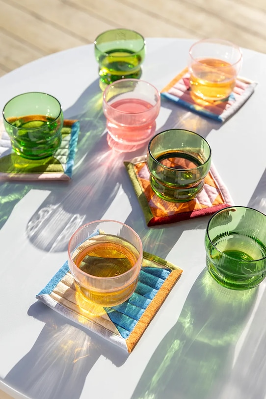 &k amsterdam zestaw podkładek bawełnianych 12 x 12 cm multicolor 6046.02