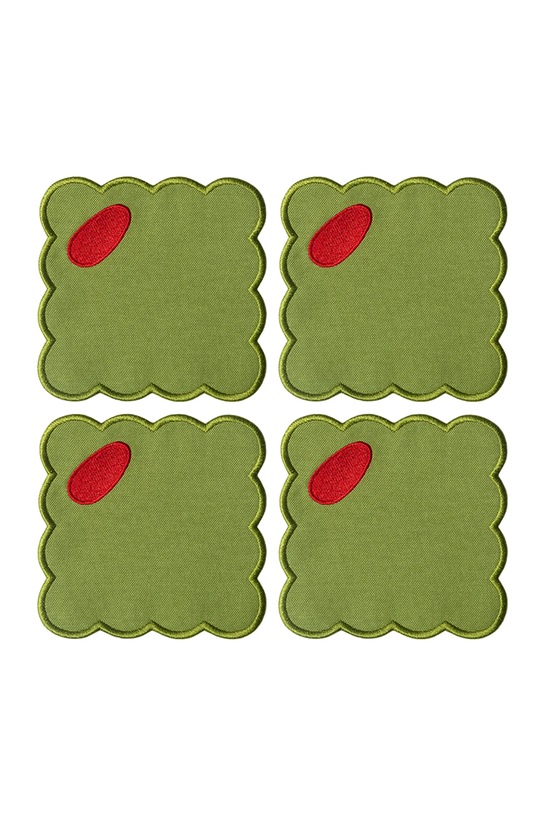 Octaevo zestaw podkładek z bawełną 14 x 14 cm zielony OCCOOL.25