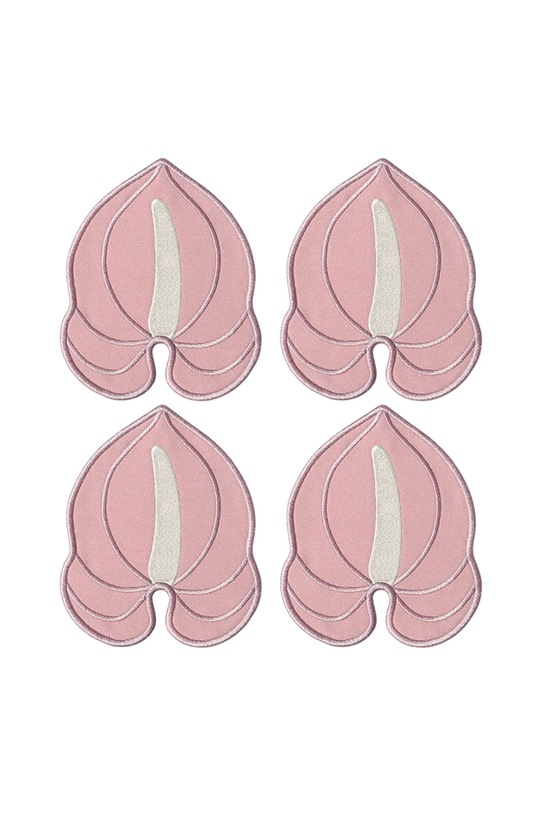 Octaevo podkładki pod talerze z bawełny 14 x 14 cm różowy OCCOAP.25