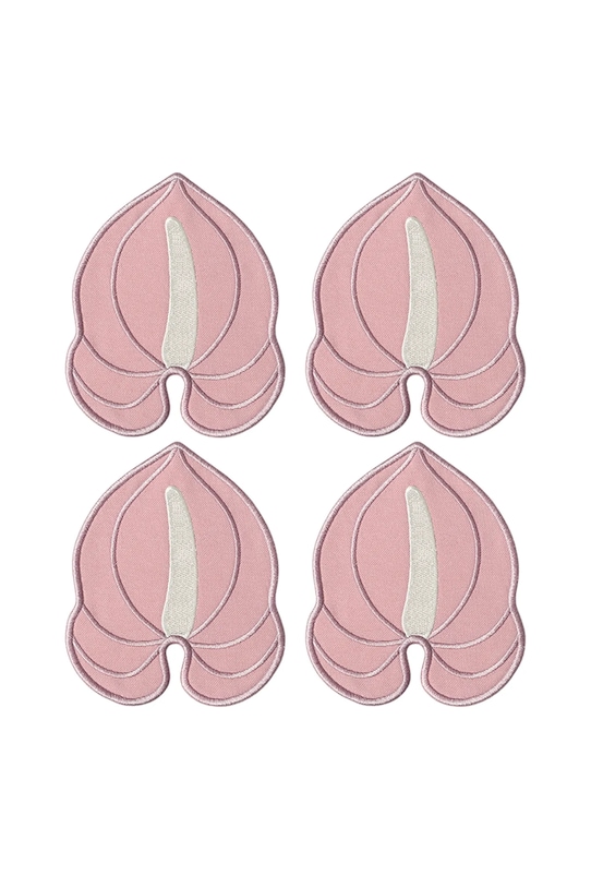 Octaevo podkładki pod talerze z bawełny 14 x 14 cm różowy OCCOAP.25