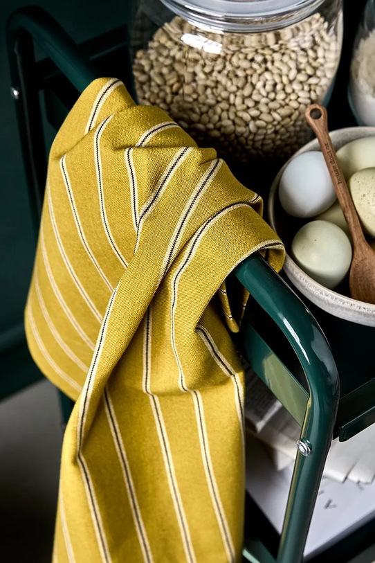 Kuchnia i bar House Doctor fartuch bawełniany 90 x 90 cm 267630023 żółty