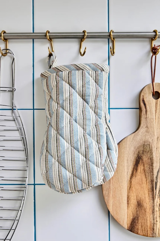 House Doctor Rękawice kuchenne bawełniane 24 x 14 cm 900000310 niebieski AA00