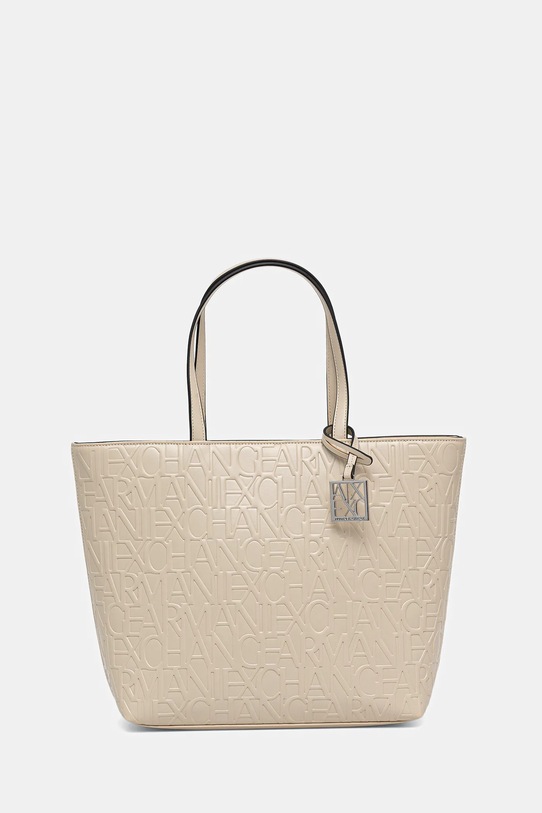Armani Exchange torebka imitacja skóry licowej beżowy 942650.CC793