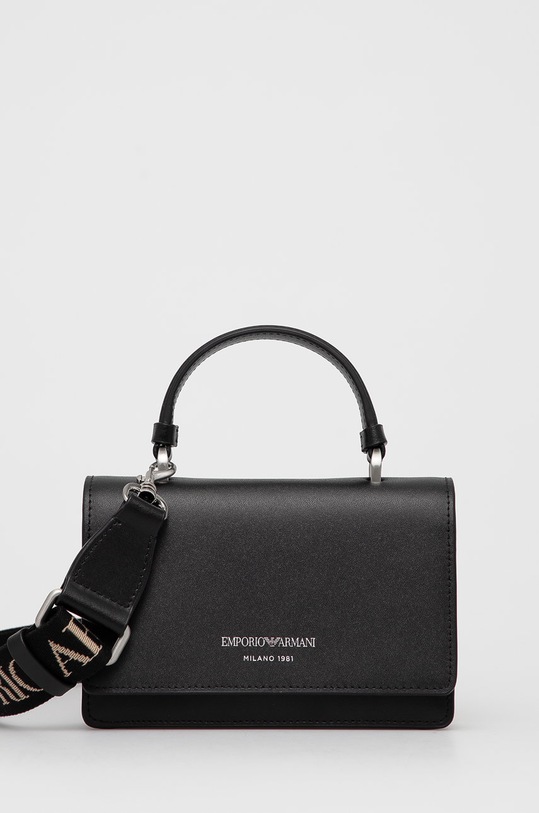 Emporio Armani Poșetă de piele uni negru Y3B157.Y263U.NOS