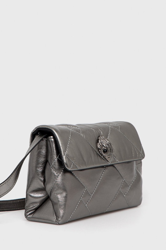Kožená kabelka Kurt Geiger London 8690564109 stříbrná AA00