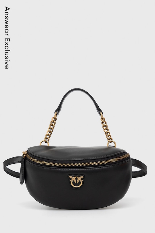 Pinko nerka skórzana skóra licowa czarny 1P22Z0.A0DB