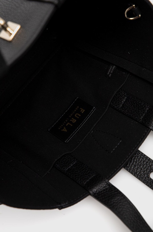 Kožená kabelka Furla BASRFUA.HSF000.O6000. černá
