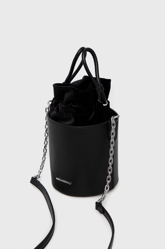 Akcesoria Karl Lagerfeld torebka skórzana 225W3009 czarny