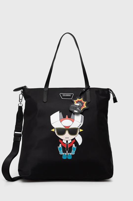 Kabelka Karl Lagerfeld potlač čierna 225W3012