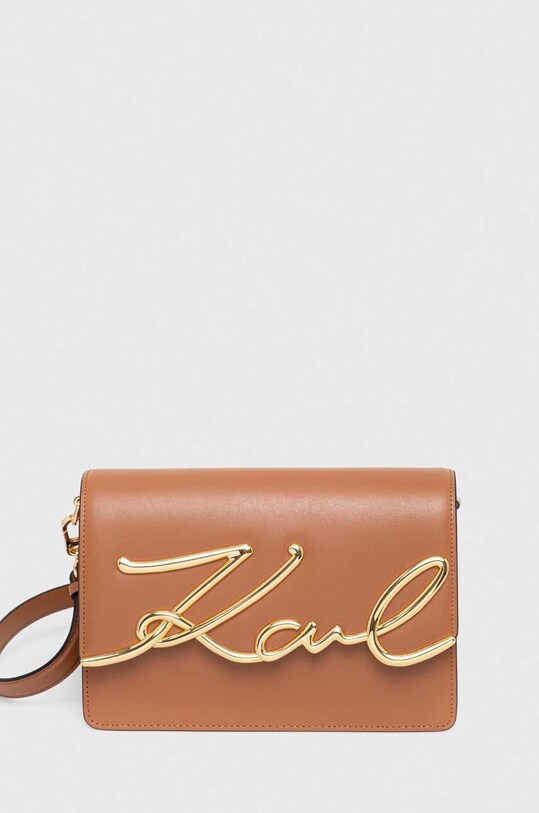 Kožna torba Karl Lagerfeld 225W3040 smeđa AA00