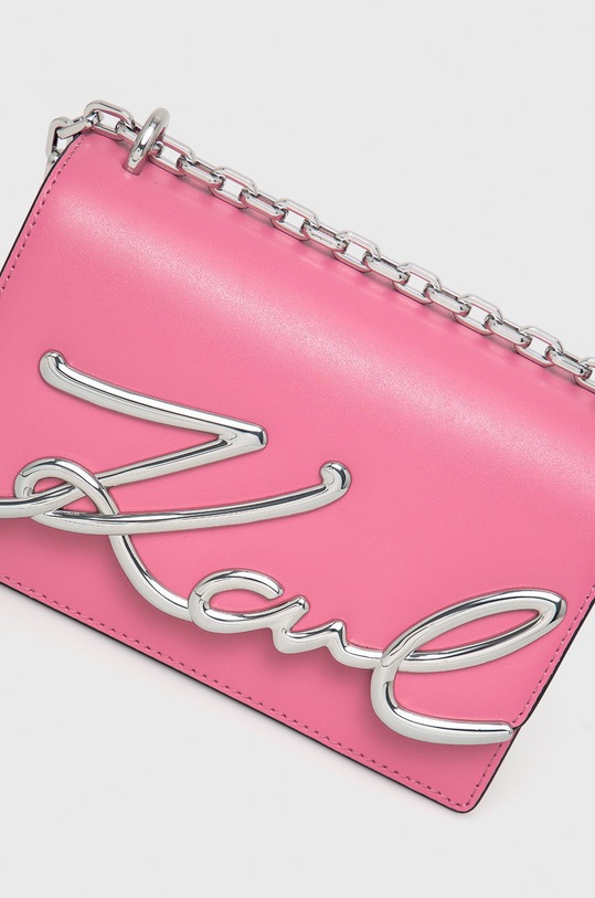 Δερμάτινη τσάντα Karl Lagerfeld 225W3041 ροζ AA00