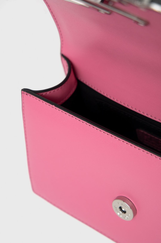 Δερμάτινη τσάντα Karl Lagerfeld 225W3041 ροζ