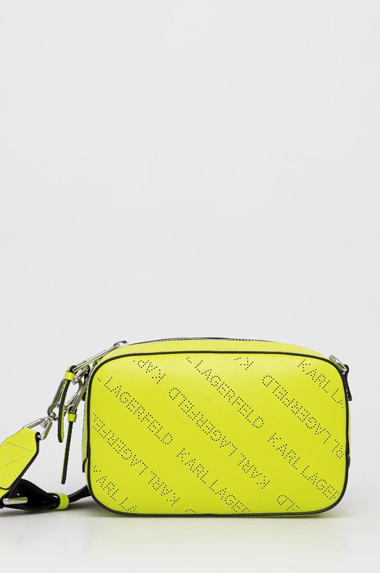 Karl Lagerfeld torebka skórzana skóra licowa zielony 225W3049