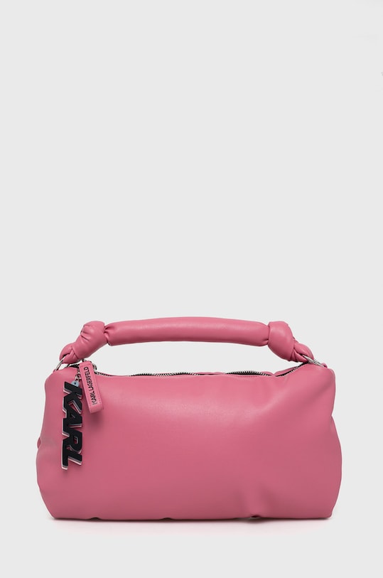 Шкіряна сумочка Karl Lagerfeld лицьова шкіра рожевий 225W3056