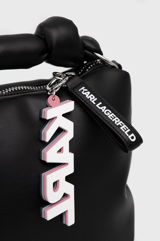 Karl Lagerfeld poseta de piele negru 225W3056