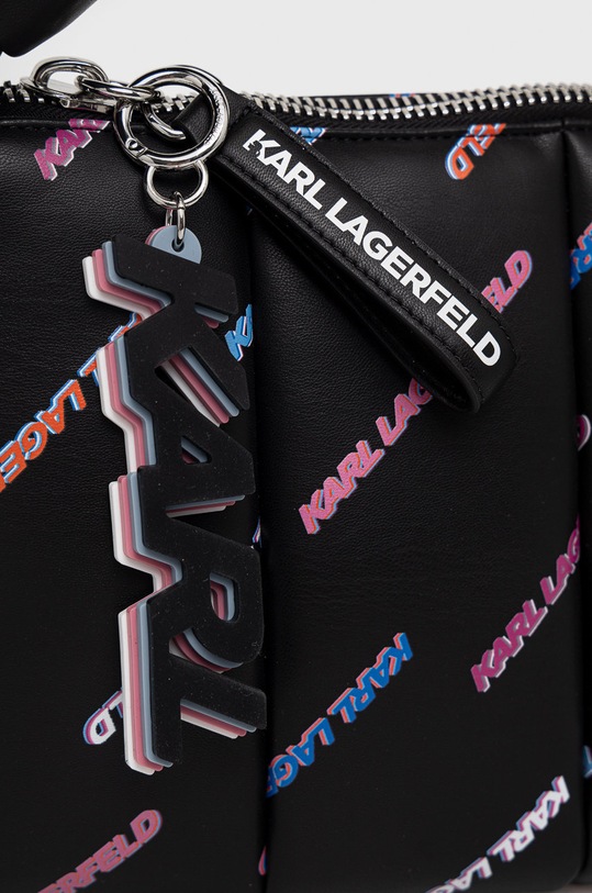 Δερμάτινη τσάντα Karl Lagerfeld μαύρο 225W3058