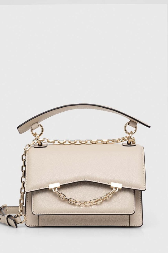 Шкіряна сумочка Karl Lagerfeld бежевий 225W3081