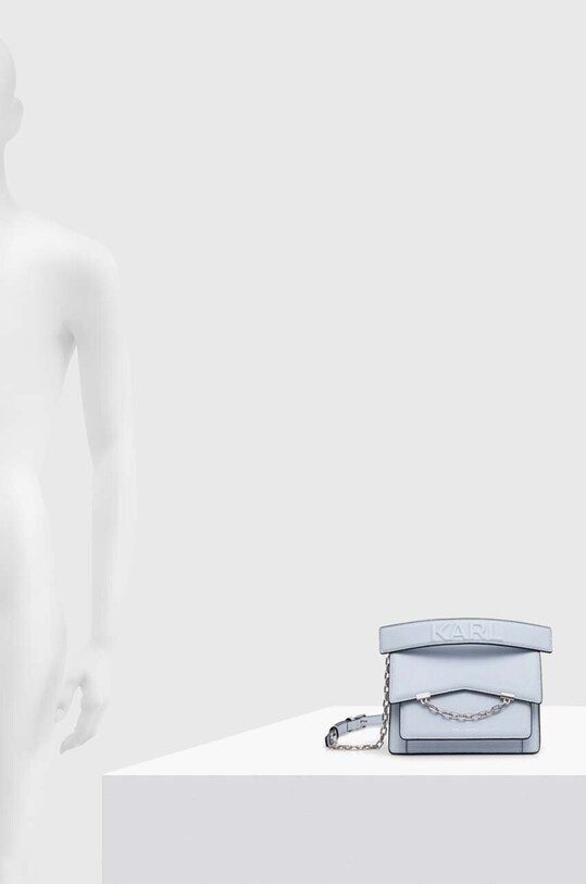 Karl Lagerfeld torebka skórzana 225W3081 niebieski