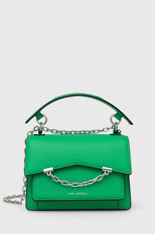Кожаная сумочка Karl Lagerfeld кожа зелёный 225W3081