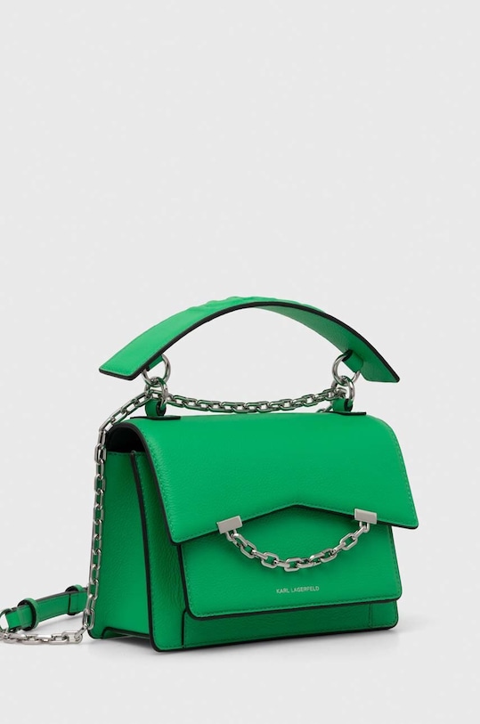 Doplňky Kožená kabelka Karl Lagerfeld 225W3081 zelená