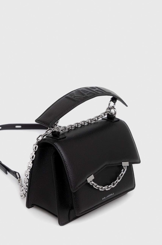 Кожена чанта Karl Lagerfeld 225W3081 черен AA00