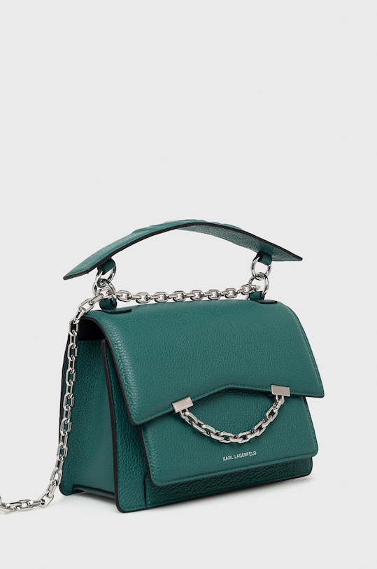 Kožená kabelka Karl Lagerfeld 225W3081 zelená AA00