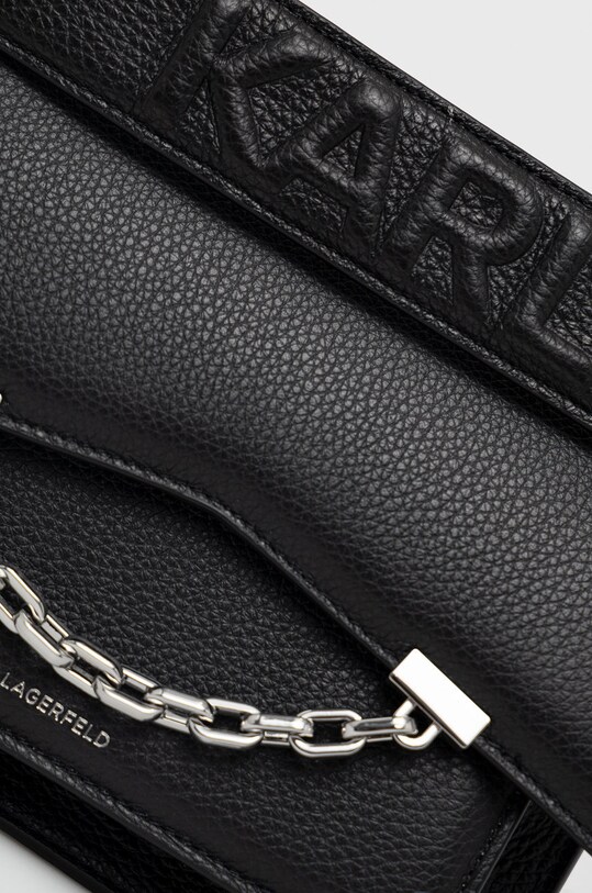 Karl Lagerfeld torebka skórzana 225W3081 czarny 225W3081