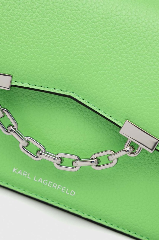 Karl Lagerfeld poseta de piele verde 225W3082