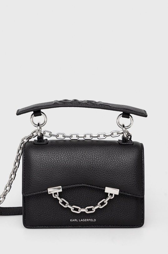 Karl Lagerfeld torebka skórzana 225W3082 skóra licowa czarny 225W3082