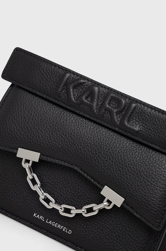 Karl Lagerfeld torebka skórzana 225W3082 czarny 225W3082