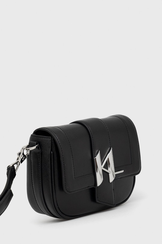 Kožená kabelka Karl Lagerfeld 225W3086 černá AA00