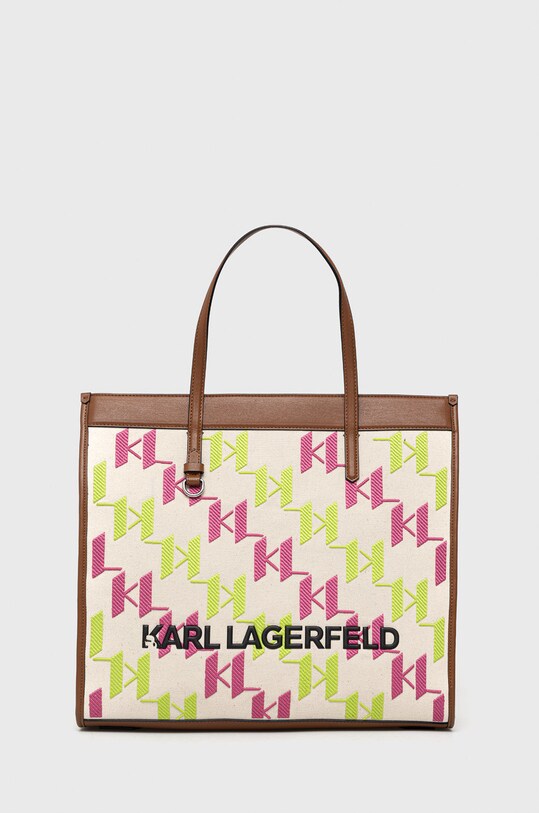 Τσάντα Karl Lagerfeld υφασμάτινο μπεζ 225W3150