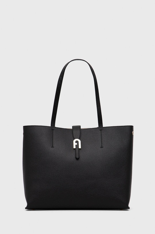 Kožená kabelka Furla přírodní kůže černá BATUPRS.HSF000.O6000.