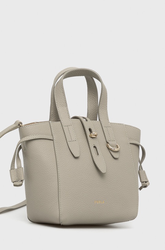 Kožna torba Furla BASRFUA.HSF000.M7Y00. siva AA00
