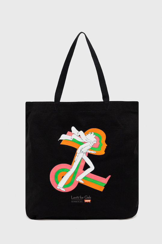 Levi's torebka bawełniana mieści A4 czarny D7294.0001