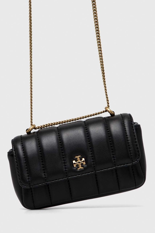 Kožená kabelka Tory Burch Kira Mini neodepinatelný pásek černá 142567.001