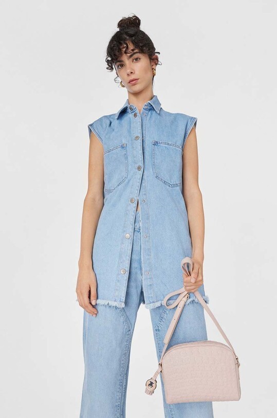 Tous torebka skórzana Sherton 2000839116 różowy