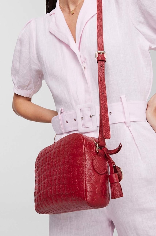 Kožená kabelka Tous Sherton Bandolera červená 2000839117