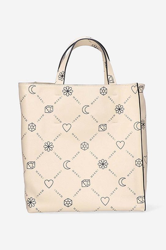 Doplňky Kožená kabelka Marni SHMP0018U4.P4599.00W12 béžová