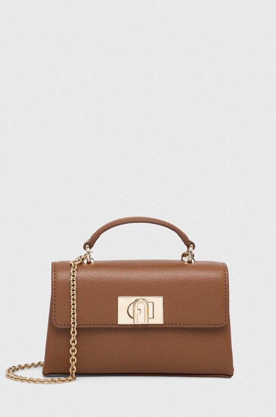 Шкіряна сумочка Furla 1927 лицьова шкіра коричневий WE00423.ARE000.03B00