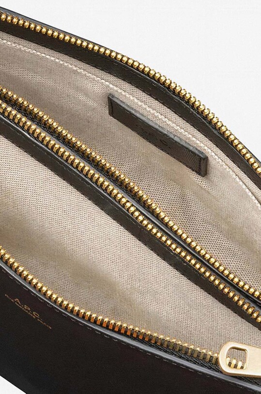 A.P.C. borsa a mano in pelle Sac Sarah PXBJQ-F61404 BLACK PXBJQ.F61404 nero