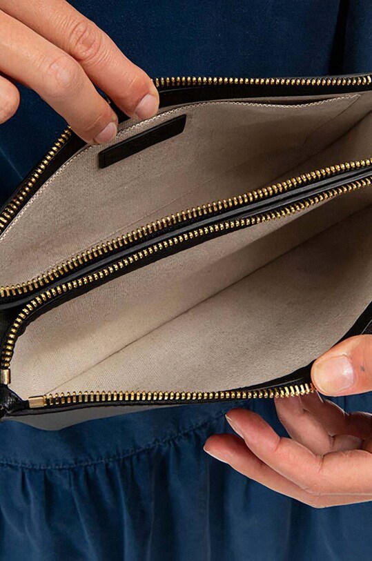 A.P.C. borsa a mano in pelle Sac Sarah PXBJQ-F61404 BLACK PXBJQ.F61404