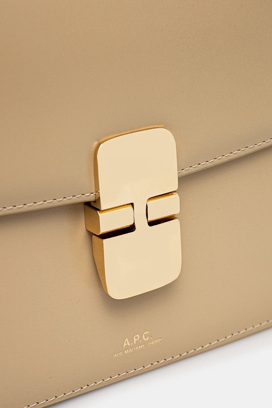 Шкіряна сумочка A.P.C. Sac Grace Small бежевий PXBMW.F61413