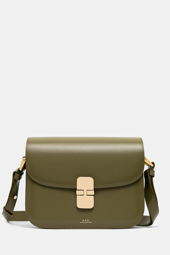 A.P.C. bőr táska Sac Grace Small zöld PXBMW.F61413